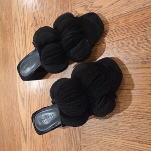 MERCEDES CASTILLO Black Suede Sandals